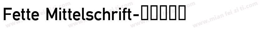 Fette Mittelschrift字体转换